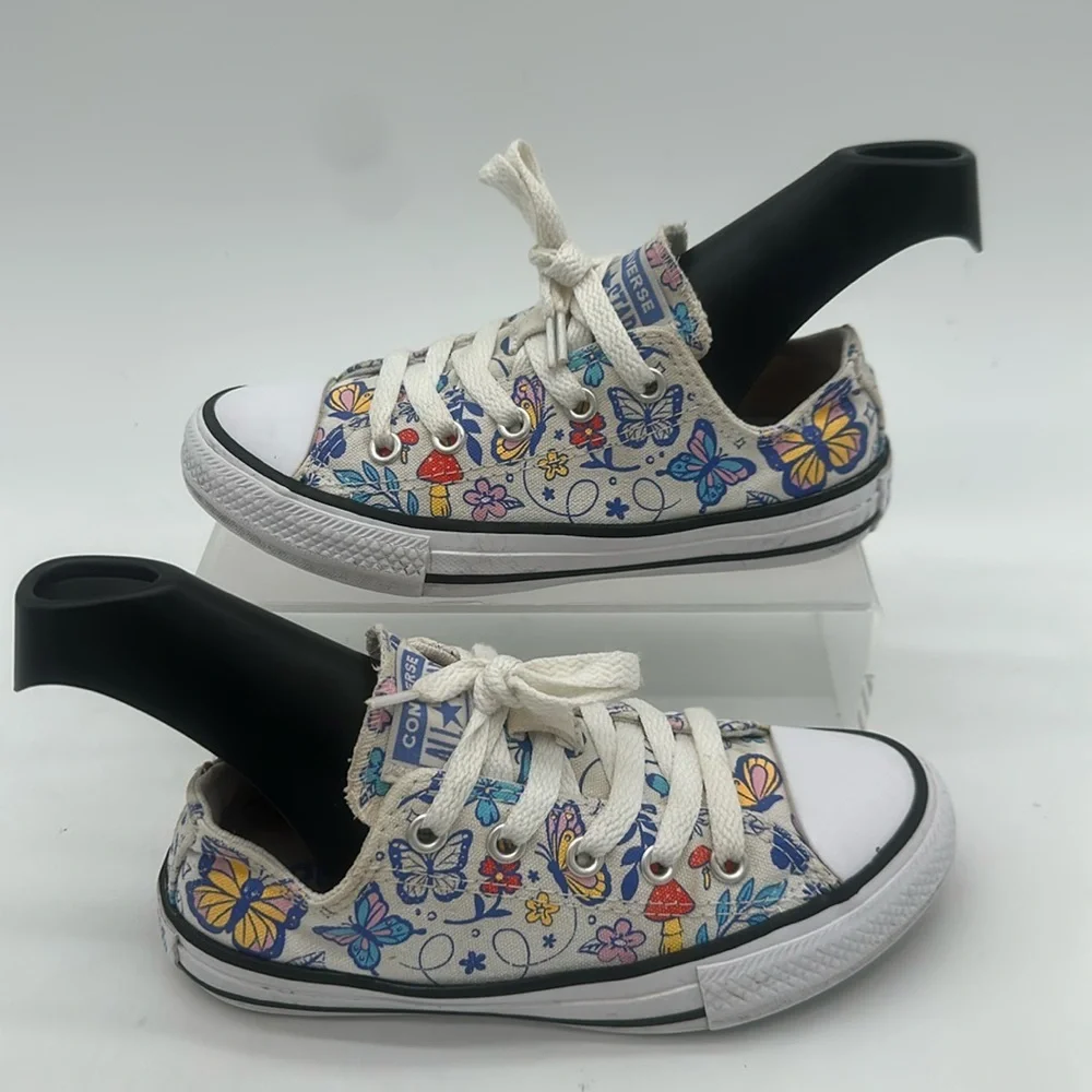 Converse All Star Butterflies Gnome's Sneakers Shoes Junior Girl's Size 12 US